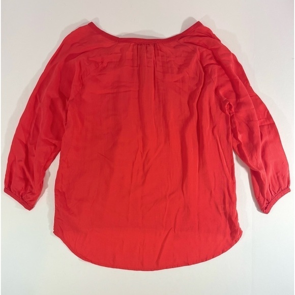 NWT LOFT Coral/Fushia Sheer Blouse Size Small Petite - Picture 5 of 7